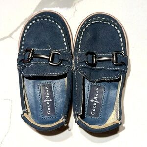 Cole Haan Boys Slip On Boat Shoes Navy 4